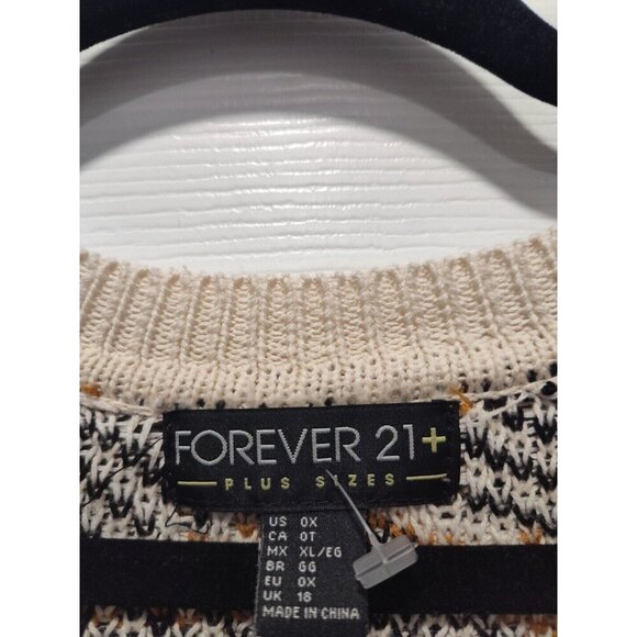 Forever 21 Plus‎ 0x Animal Print Tiger Double Sided Print Sweater - Picture 4 of 5